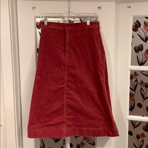 Uniqlo Corduroy Midi Skirt